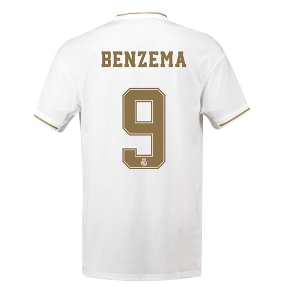 Camiseta Real Madrid NO.9 Benzema Primera equipación 2019-2020 Blanco